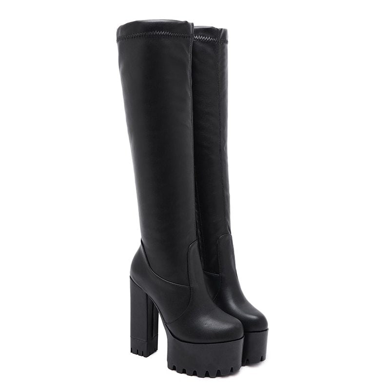 Women's Sheepskin Over-Knee Flat Boots The Max Mall