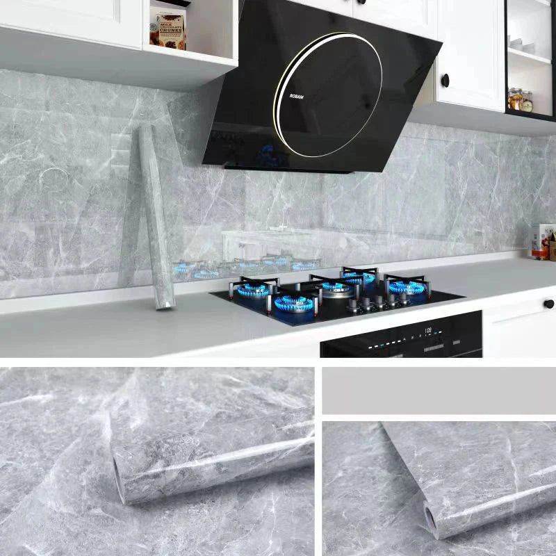 Waterproo&Moisture-Proof  Wallpaper Countertop Self-Adhesiv Cabinet Renovation Tile Marble Sticker The Max Mall