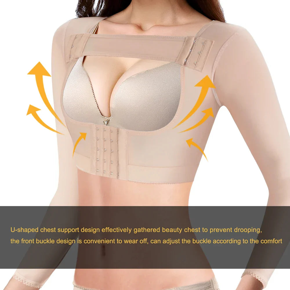 Women Shapewear Surgery Recovery Invisible Tops Sleeves Arm Shape