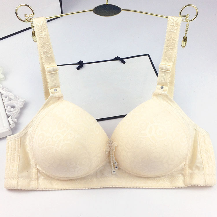 Women's Plus Size Wire Free Push Up Bra - Seamless Full Coverage Gathered Brassiere 36-44 B/C Cup