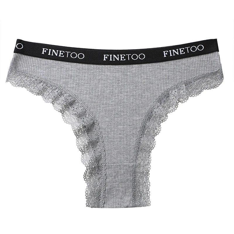 finetoo Women's Cotton G-String Panties - Low-Rise Thong Underwear M-2XL