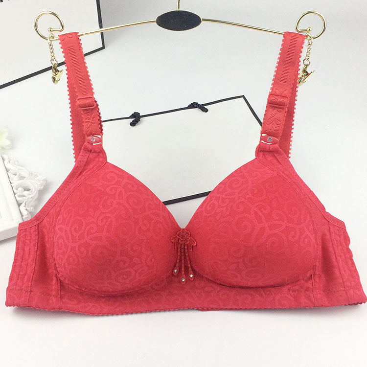 Women's Plus Size Wire Free Push Up Bra - Seamless Full Coverage Gathered Brassiere 36-44 B/C Cup