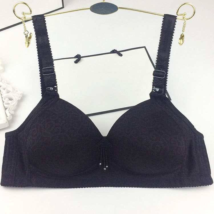 Women's Plus Size Wire Free Push Up Bra - Seamless Full Coverage Gathered Brassiere 36-44 B/C Cup