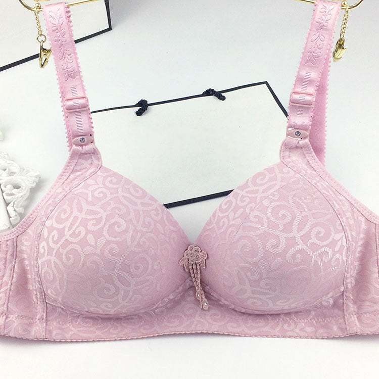 Women's Plus Size Wire Free Push Up Bra - Seamless Full Coverage Gathered Brassiere 36-44 B/C Cup