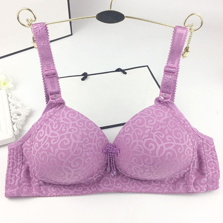 Women's Plus Size Wire Free Push Up Bra - Seamless Full Coverage Gathered Brassiere 36-44 B/C Cup