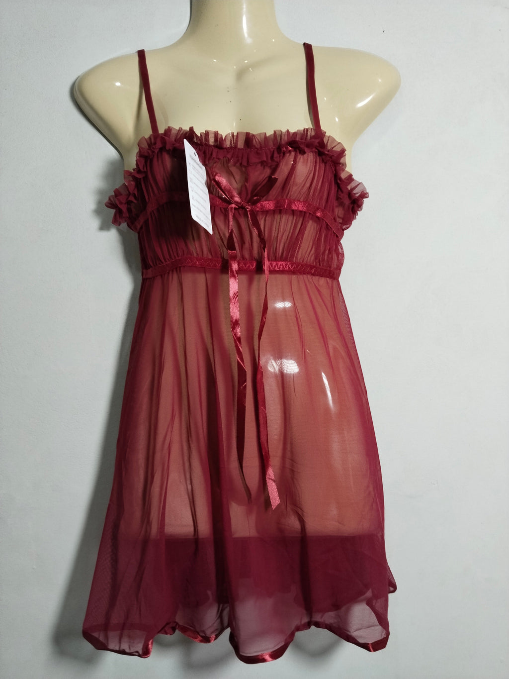 Sexy Lace Nightgown with Side Slit