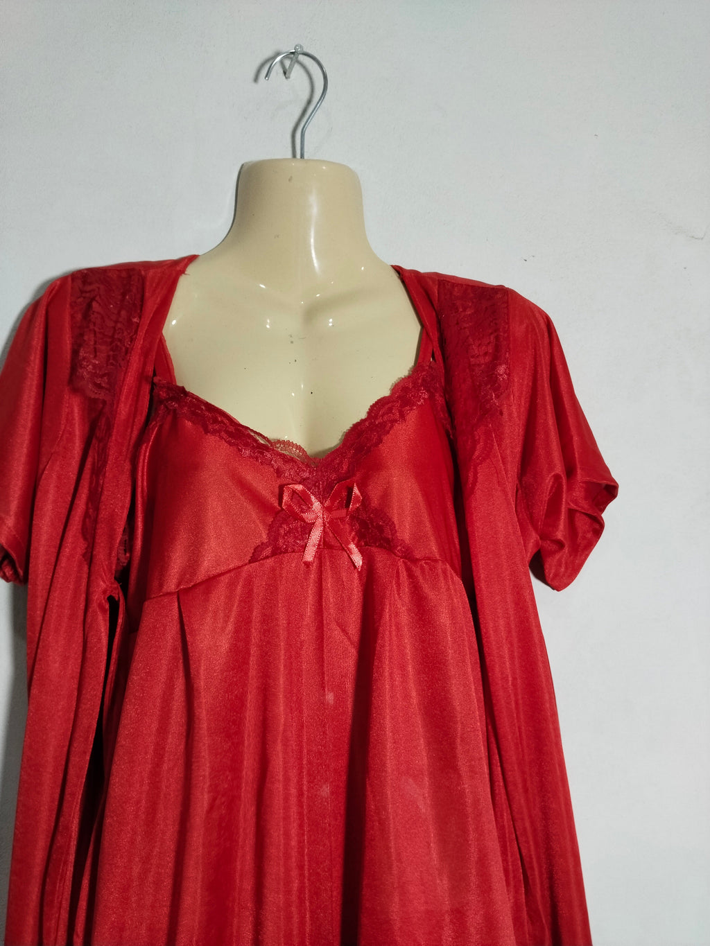 Sexy Lace V-Neck Nightgown - Sleeveless Mini