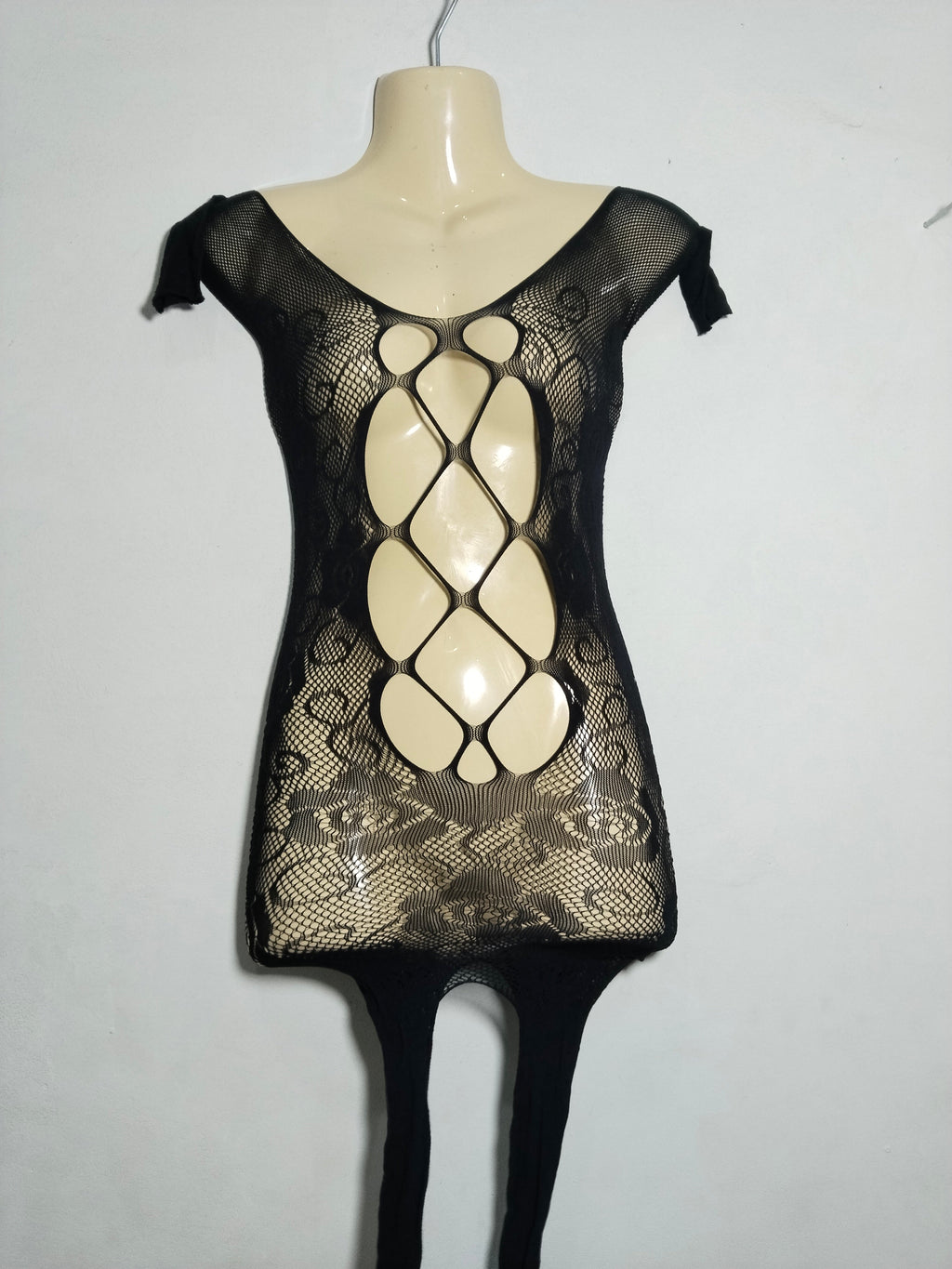 Women's Sexy Floral Bodystocking - Nylon Spandex Sheer Bodysuit Lingerie Nightwear