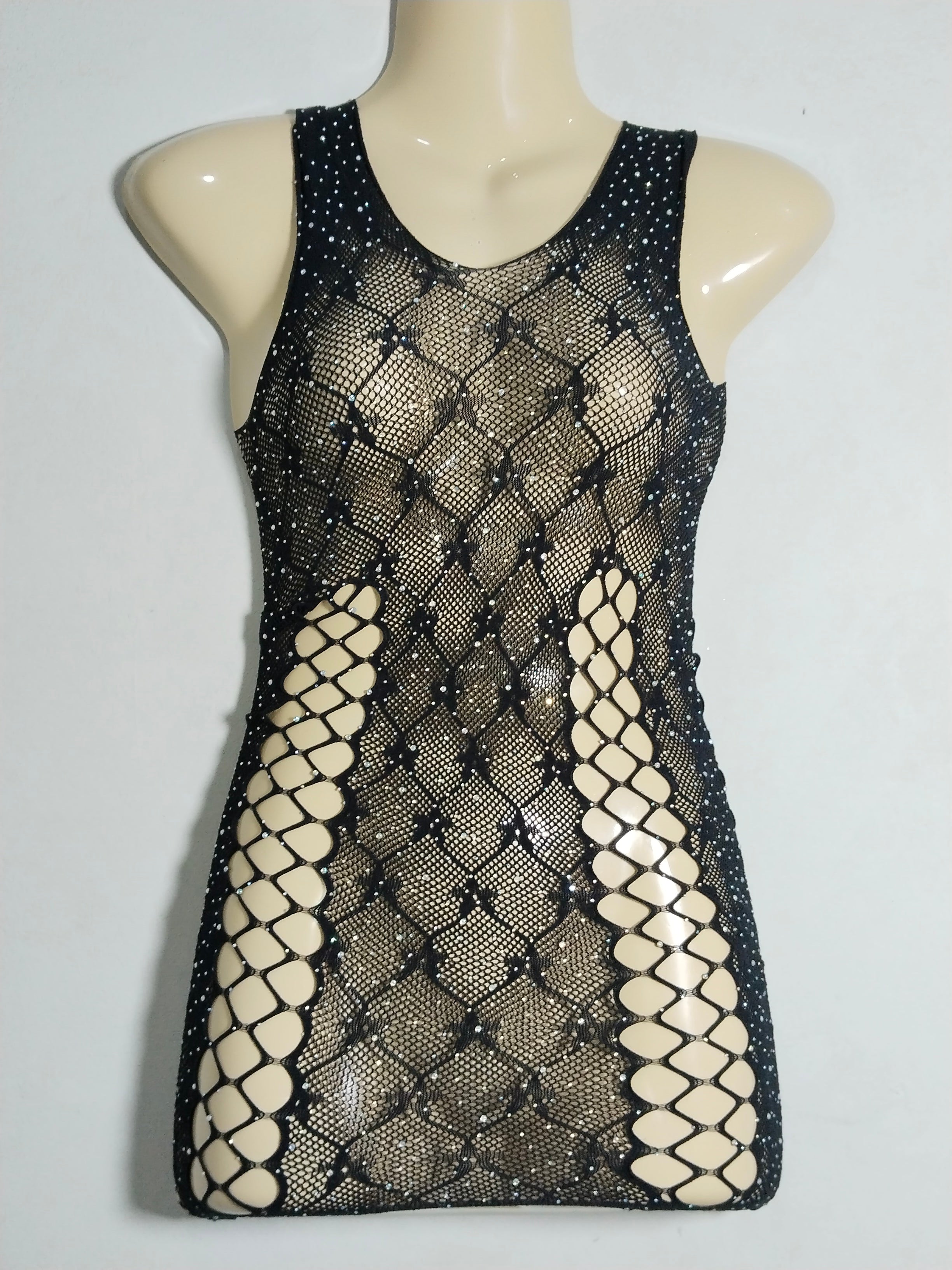 Women's Sexy Floral Bodystocking - Nylon Spandex Sheer Bodysuit Lingerie Nightwear