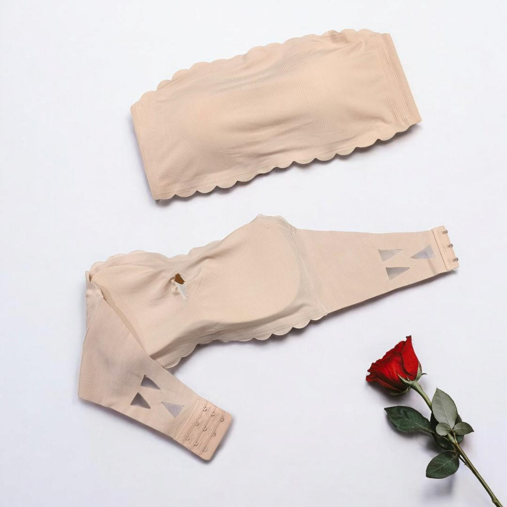 Multicolor Padded Strapless Bra - Malai Fabric A Cup The Max Mall