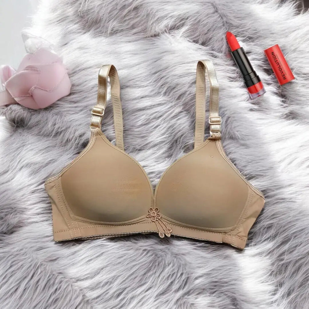 Women V-Shape Non Padded Sports Bra - Multicolor Jersey The Max Mall