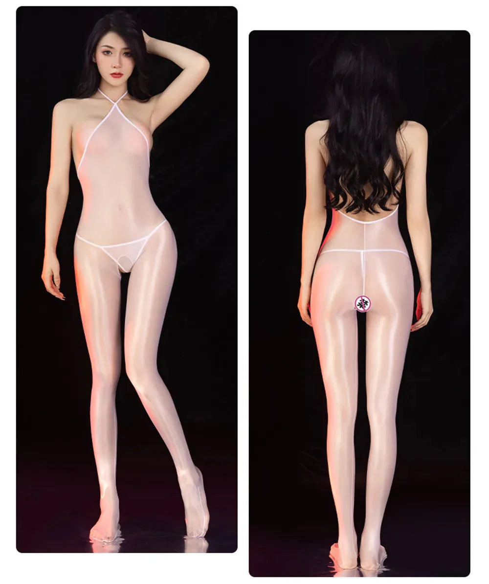 Sexy Backless Open Crotch Jumpsuit Ultra-thin The Max Mall