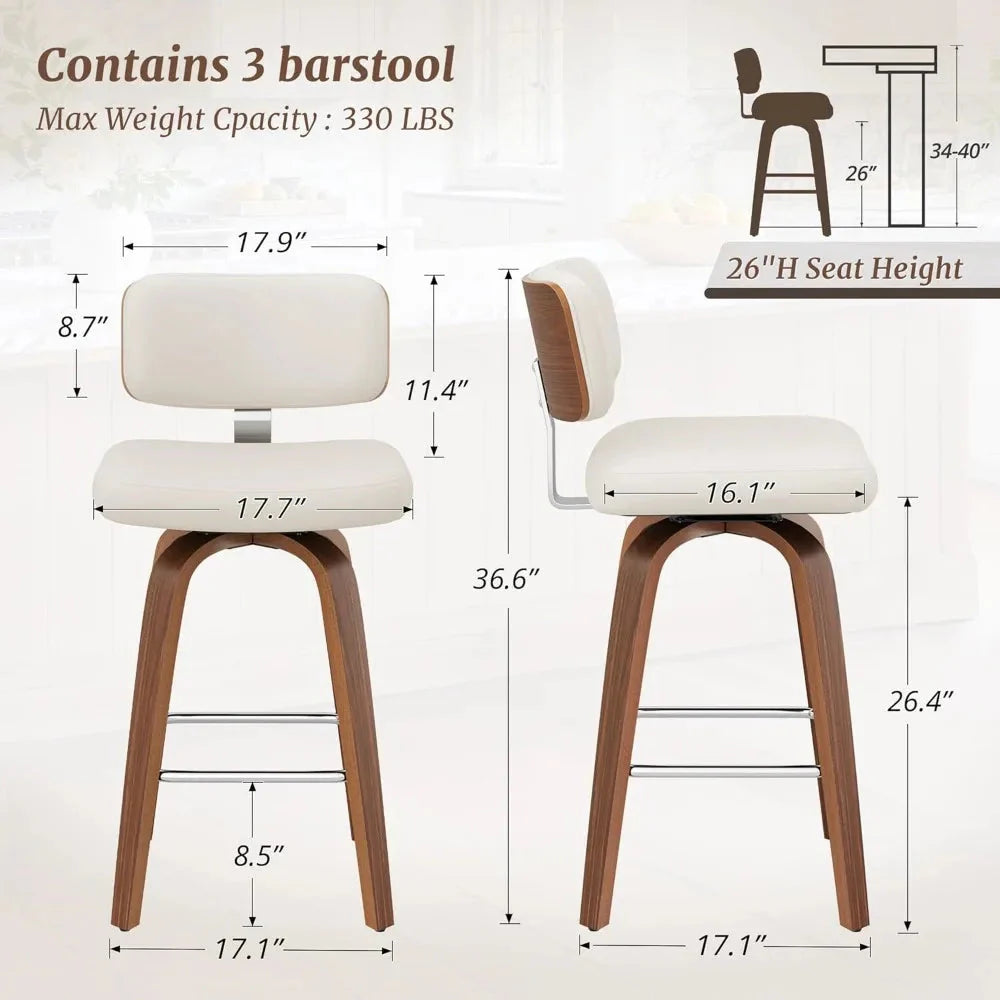 GUANGBAI Swivel Counter Height Bar Stools GUANGBAI