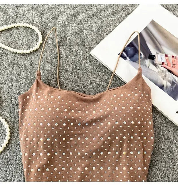 Women's Backless Tank Top - Pure Desire Slim Fit Bustier Base Layer for Ages 18-24