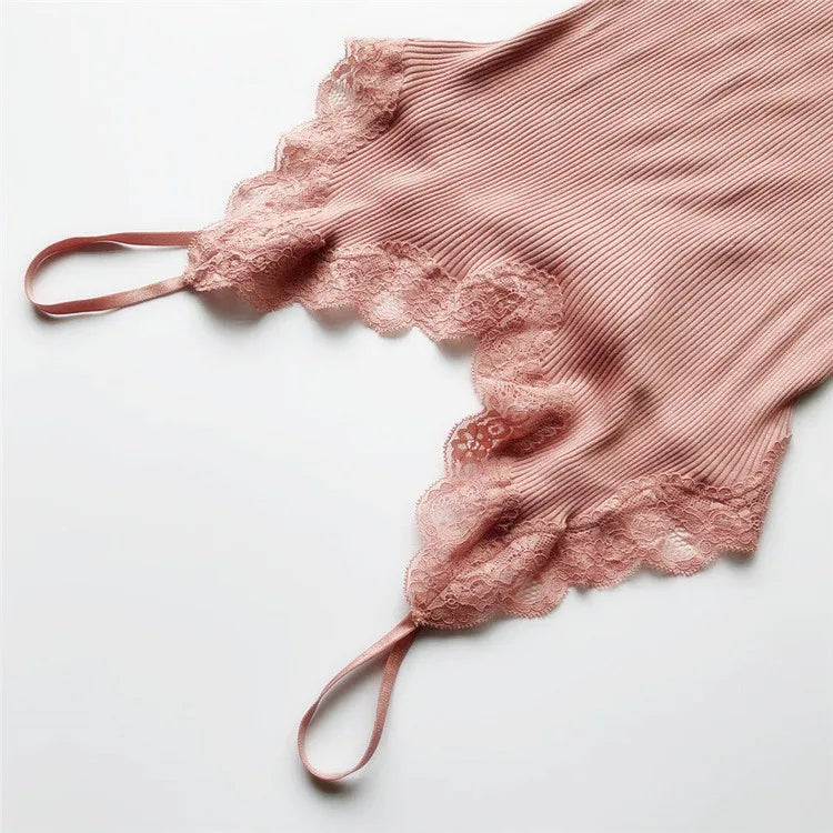 BIRDTREE 70% Silk 30% Cotton Lace Camisole - Women's Adjustable Strap Tank Top Summer Sleepwear