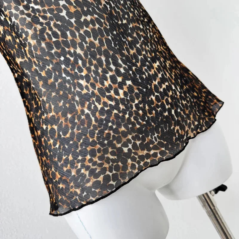 Women's 100% Silk Leopard Print Camisole - Strapless Lace Trim Tank Top Summer 2025