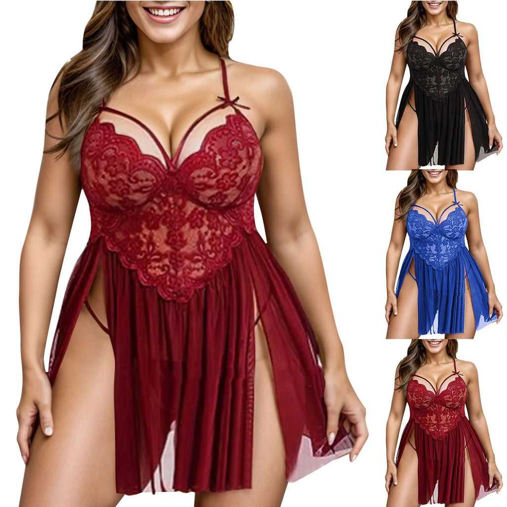 ZOMAXIUJEE Lace Lingerie Set 2 Pieces with Thong