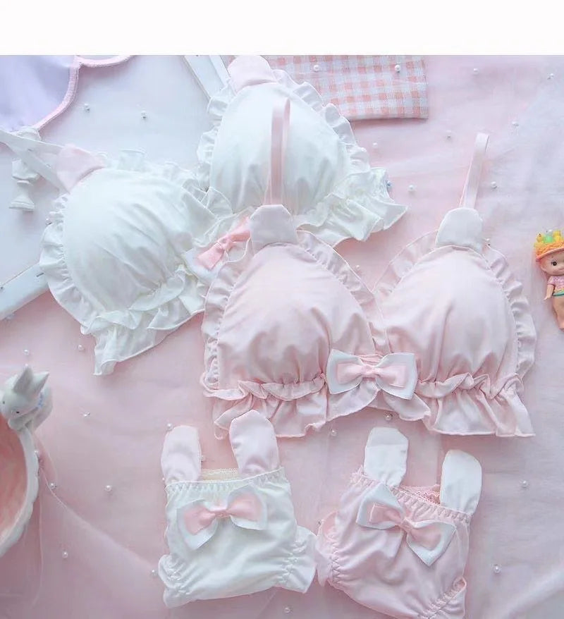 Elinashosiery Women's Wireless Push Up Bra & Brief Set - Seamless 3/4 Cup Everyday Lingerie