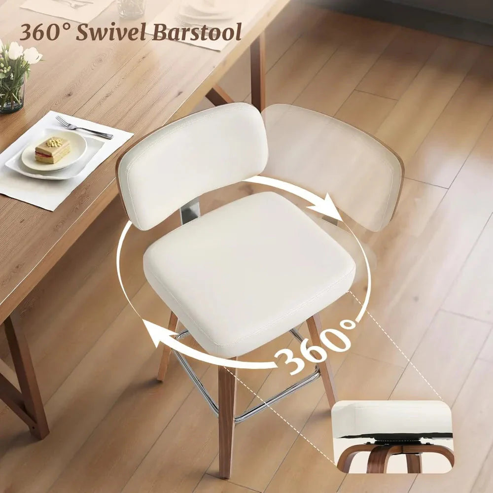 GUANGBAI Swivel Counter Height Bar Stools GUANGBAI