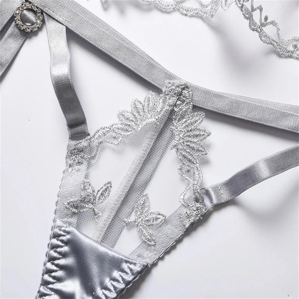 Miflame-Lingerie Women's see-through bra set The Max Mall