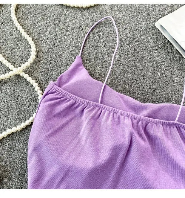 Women's Backless Tank Top - Pure Desire Slim Fit Bustier Base Layer for Ages 18-24