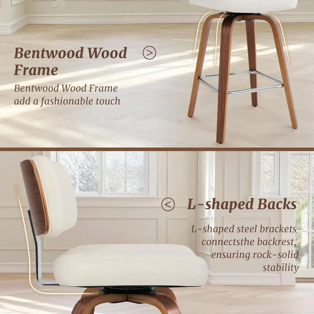 GUANGBAI Swivel Counter Height Bar Stools GUANGBAI