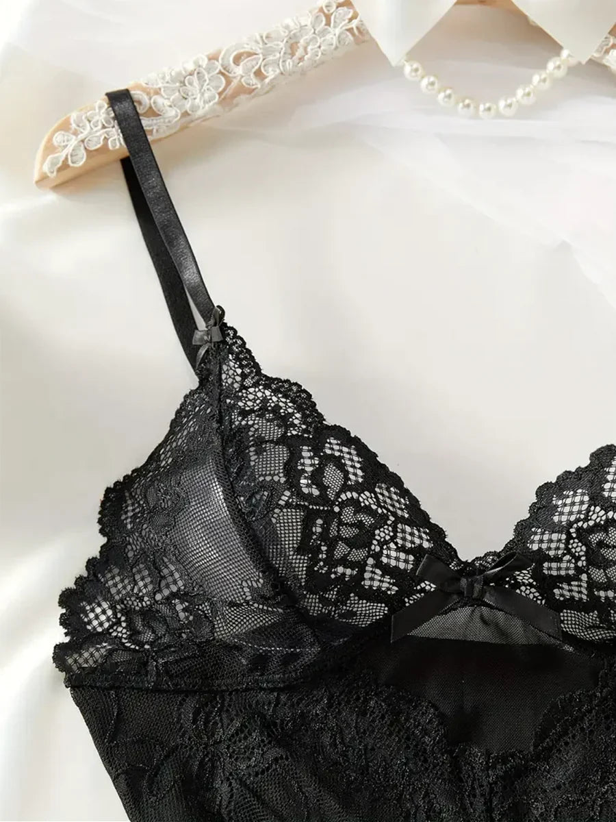 Women's Sexy Wire-Free Bra & Brief Set - Unlined Soft Lingerie Underwear 2-Piece Sleepwear