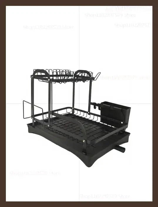 2-Tier Dish Drying Rack with Drainage Basket – Expandable Kitchen Sink Organizer The Max Mall
