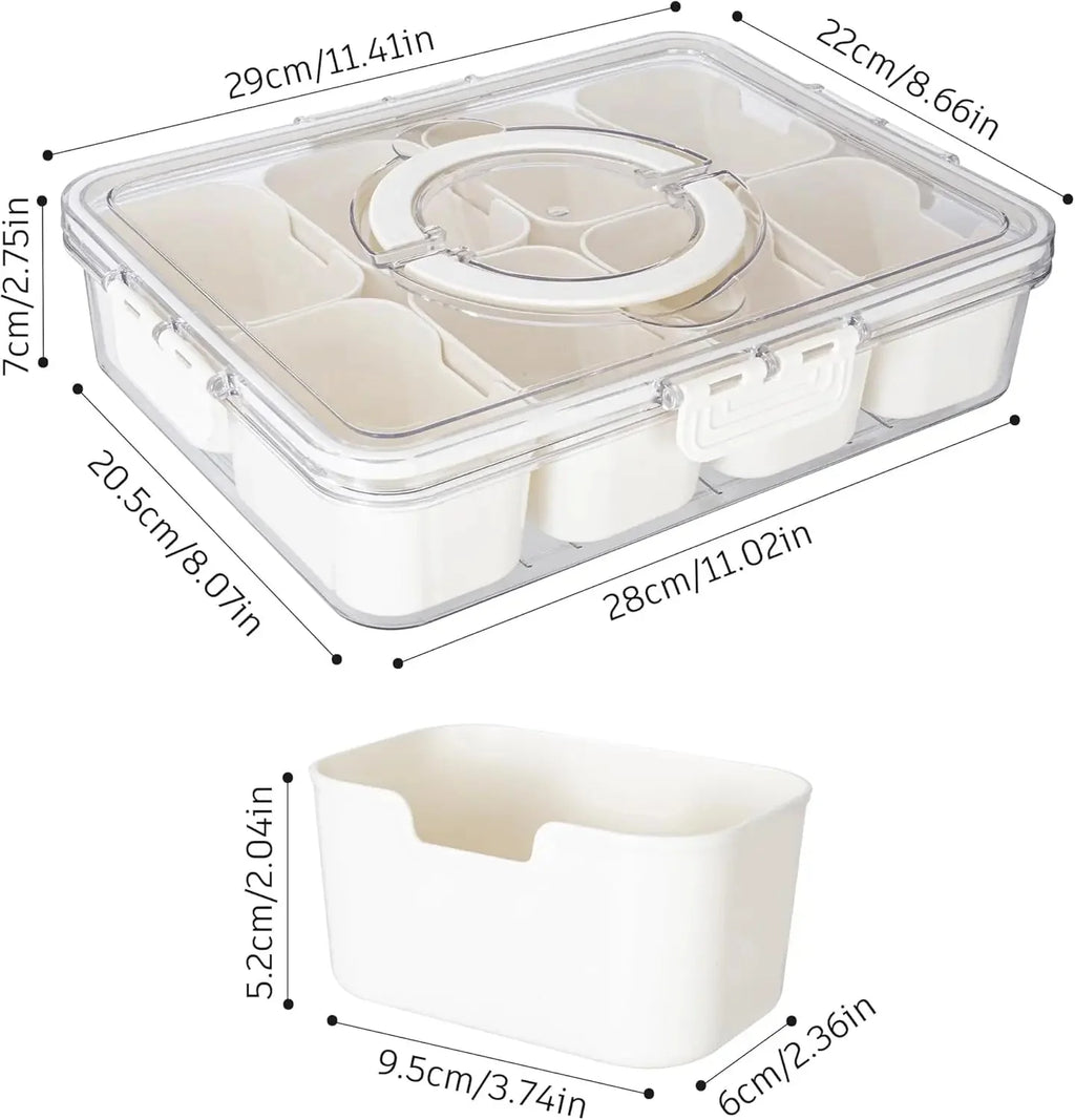 Premium Divided Serving Tray with Secure Lid and Ergonomic Handle The Max Mall