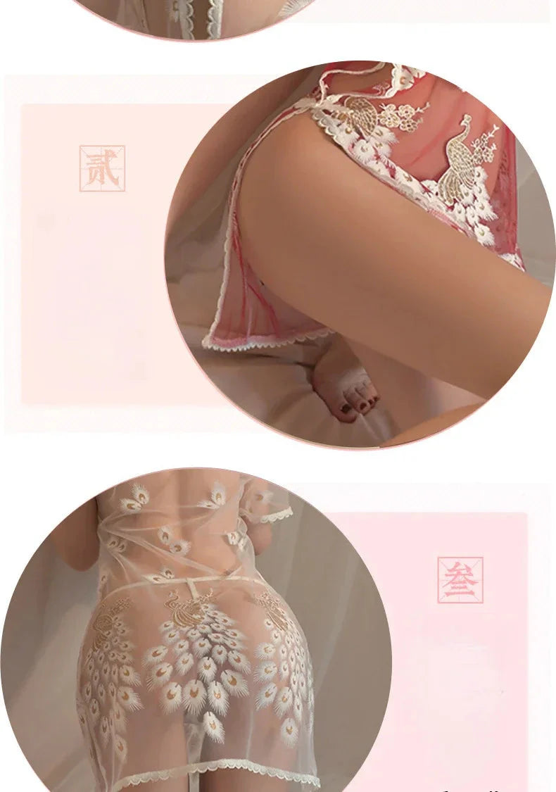 Sexy Lingerie Women Sexy Uniform Set Mesh Cheongsam Cosplay The Max Mall