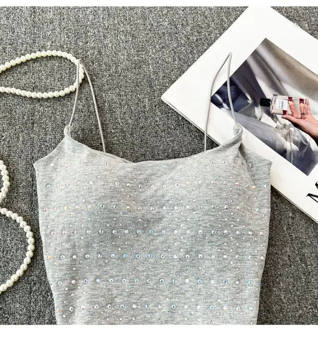 Women's Backless Tank Top - Pure Desire Slim Fit Bustier Base Layer for Ages 18-24