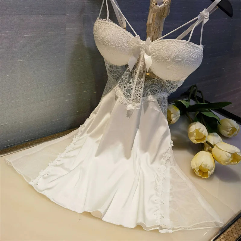 Sexy Chemise Nightgown Summer Women Sleepwear Nighty