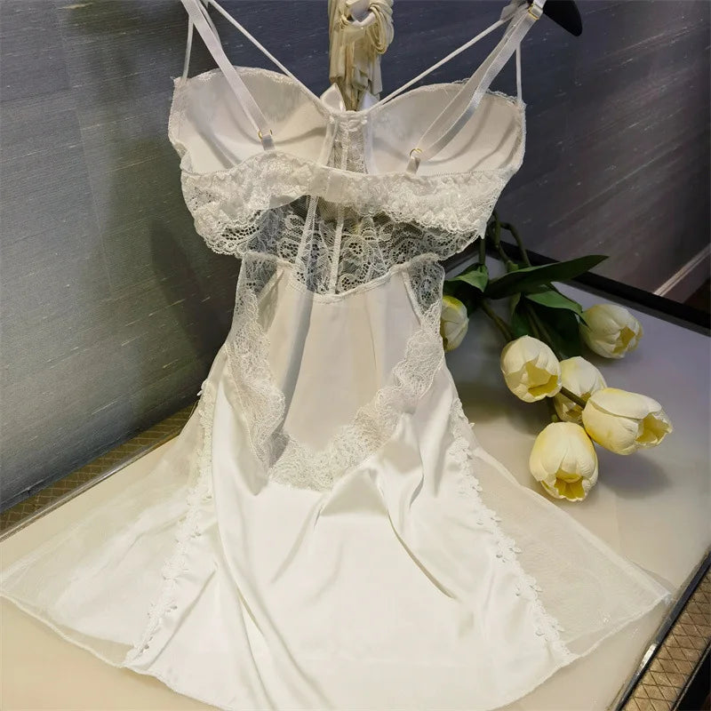 Sexy Chemise Nightgown Summer Women Sleepwear Nighty