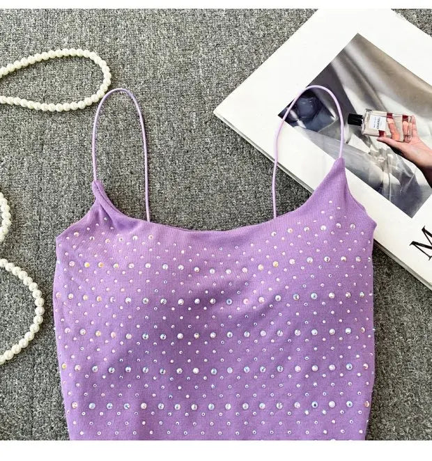 Women's Backless Tank Top - Pure Desire Slim Fit Bustier Base Layer for Ages 18-24