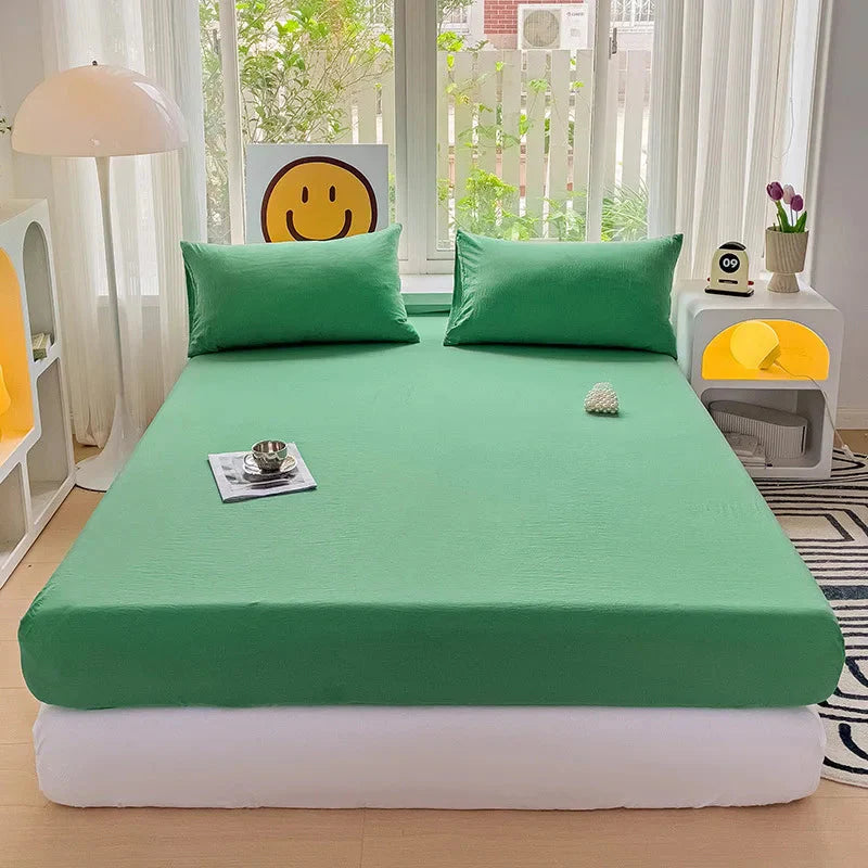 Luxury Washed Cotton Fitted Sheet NoEnName_Null