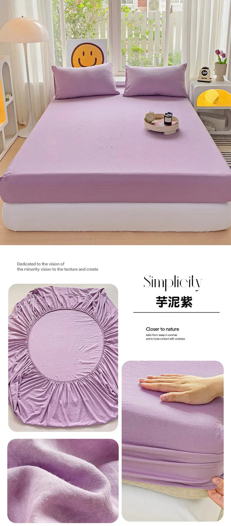 Luxury Washed Cotton Fitted Sheet NoEnName_Null