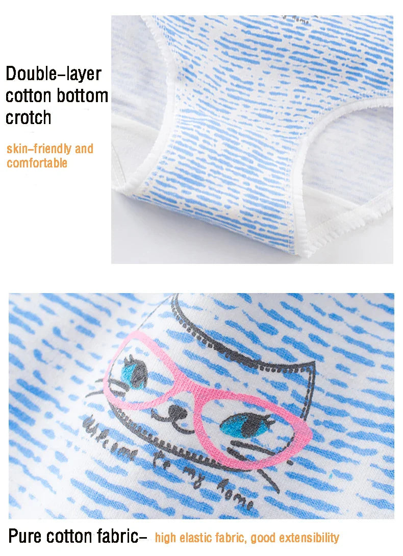 AIANGELAQIN Women's Cotton Briefs - Seamless Mid-Rise Underwear with Bow & Lace Trim M-XXL