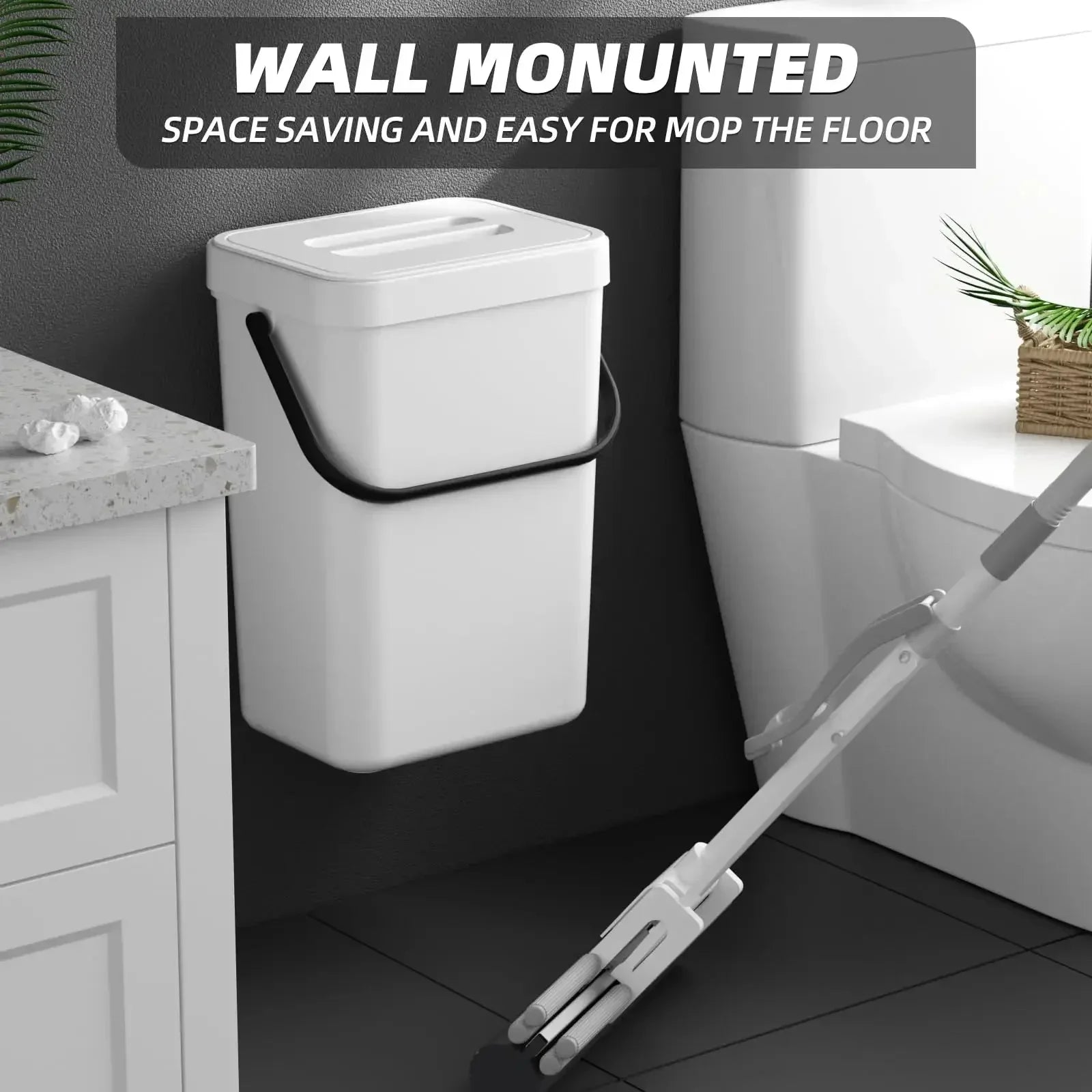 Kitchen Waste Bin Household Countertop Container with Lid for Rubbish Composter The Max Mall