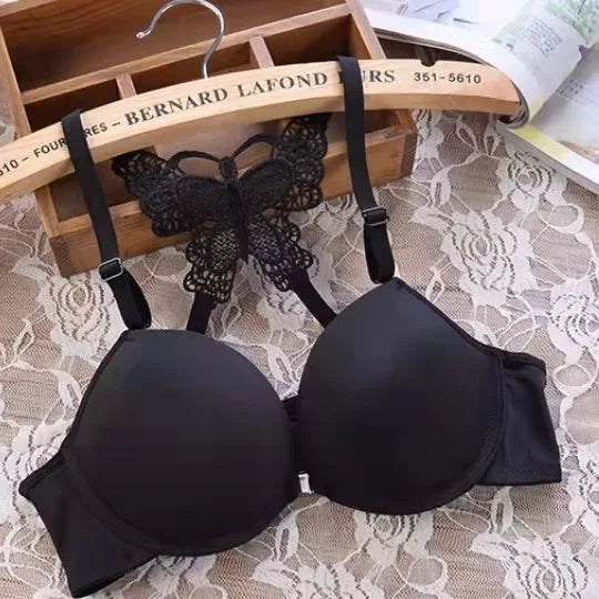 Butterfly Bra Brief Sets Detachable Double Straps Underwear