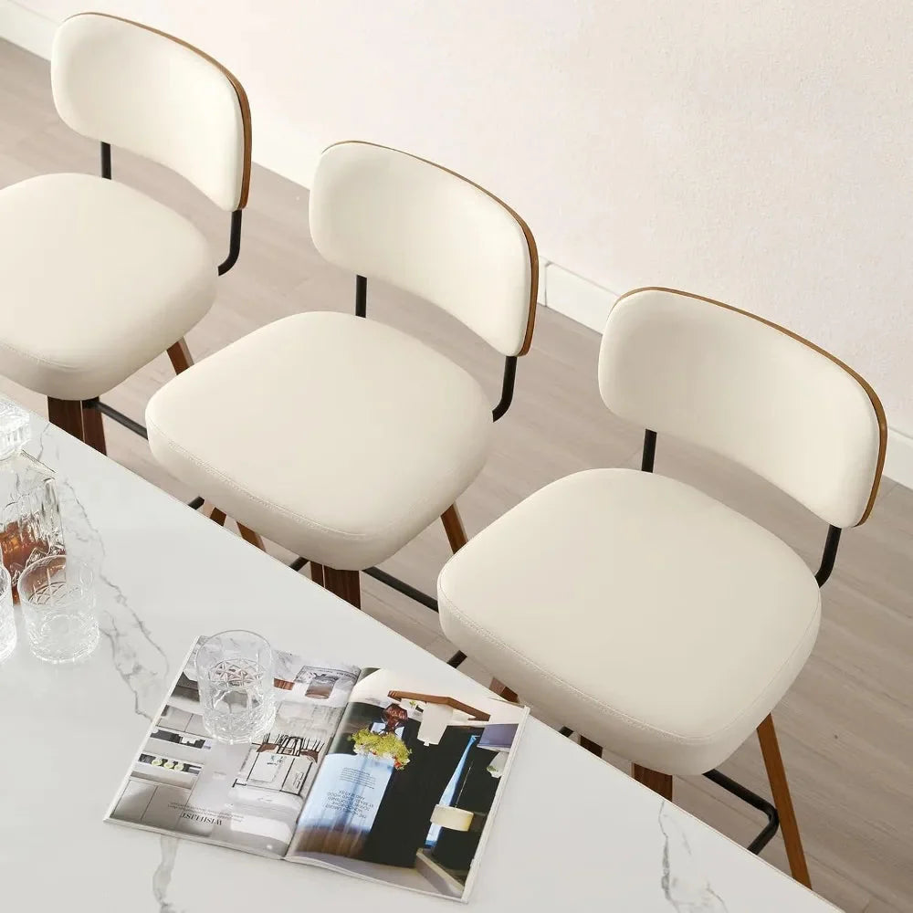 GUANGBAI Swivel Counter Height Bar Stools Set of 4 GUANGBAI