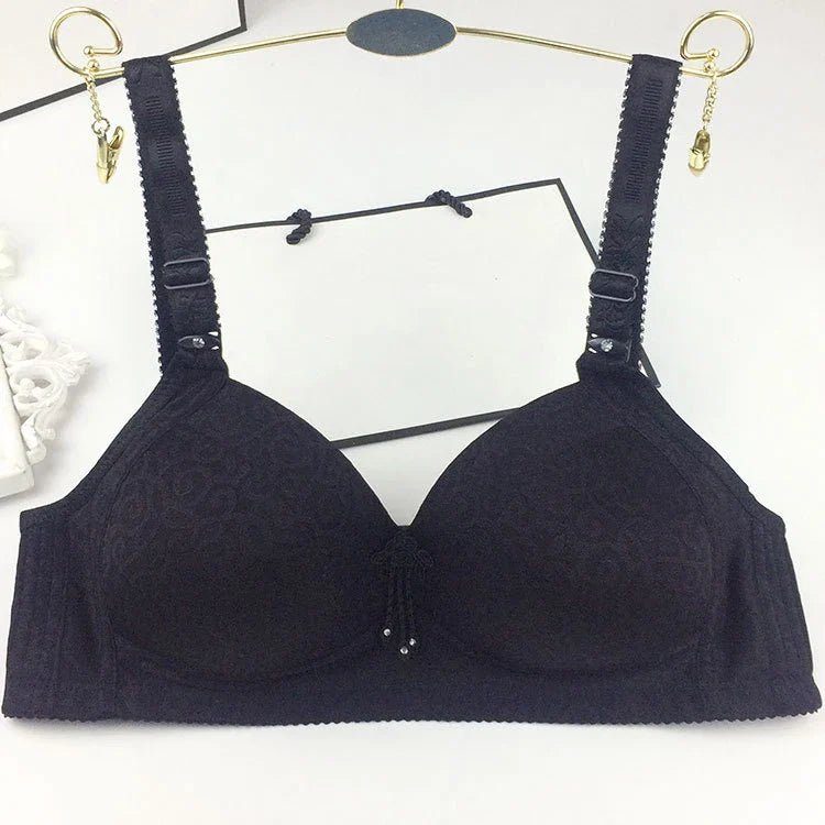 Women's Plus Size Wire Free Push Up Bra - Seamless Full Coverage Gathered Brassiere 36-44 B/C Cup