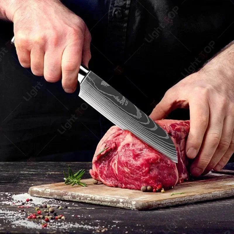 Laser Damascus Kitchen Knife The Max Mall
