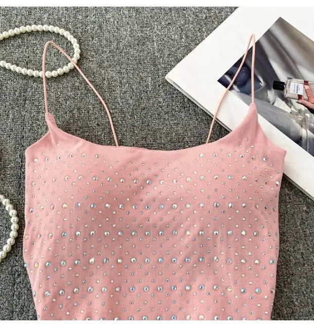 Women's Backless Tank Top - Pure Desire Slim Fit Bustier Base Layer for Ages 18-24