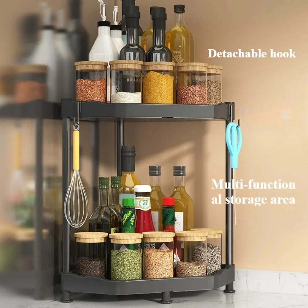 Kitchen Seasoning Shelf Spice Countertop Corner Stands Multi-layer Storage The Max Mall
