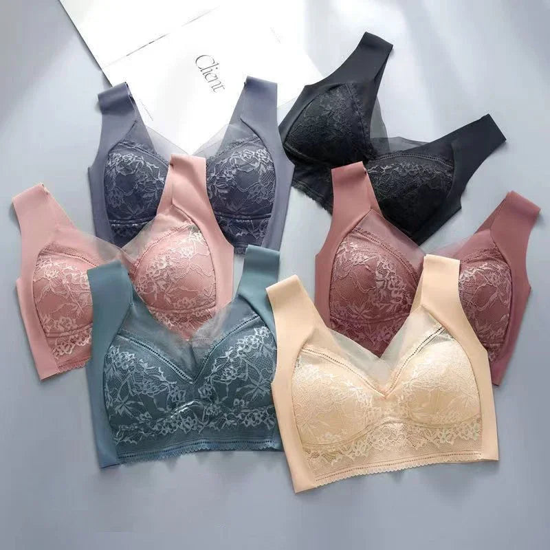 Womens Lace Bra Perspective Bralette Push Up