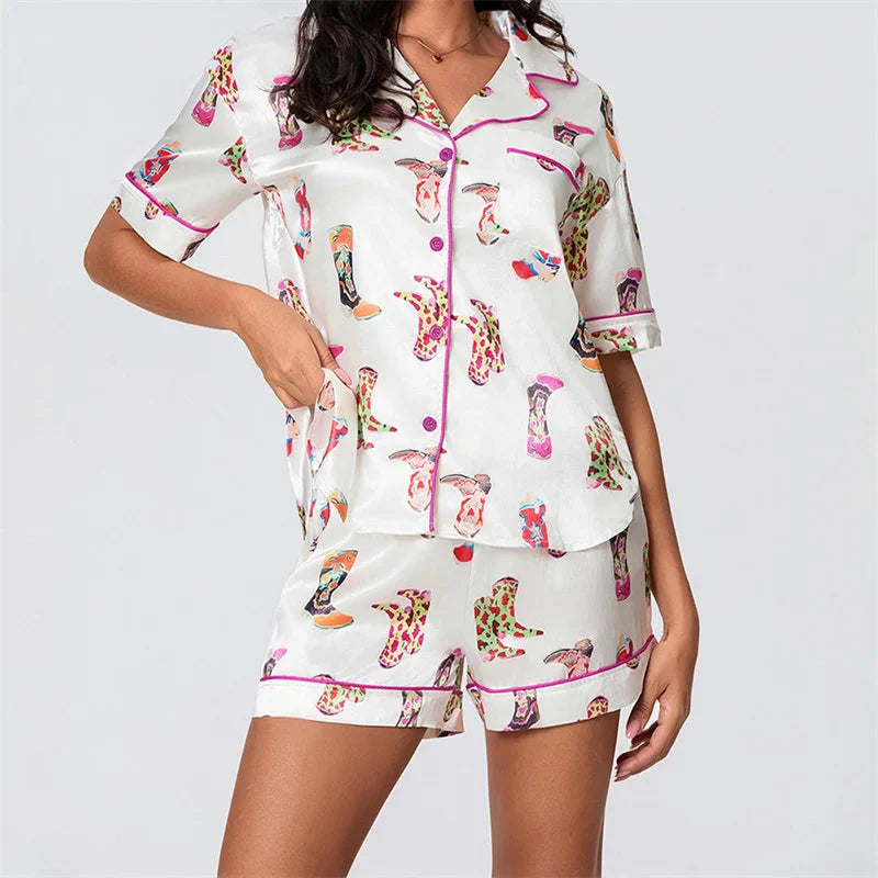 hirigin Summer Pajama Set - Cute Print hirigin