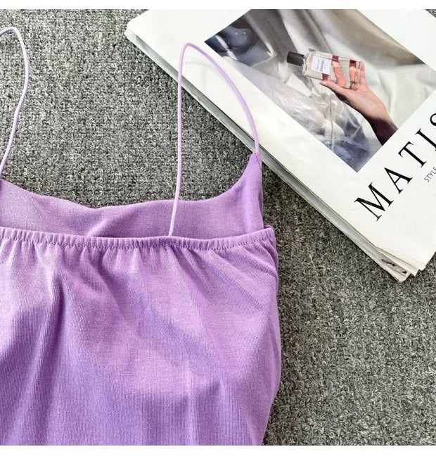 Women's Backless Tank Top - Pure Desire Slim Fit Bustier Base Layer for Ages 18-24