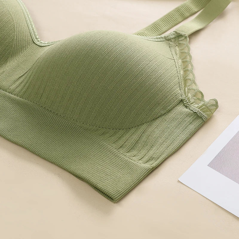 Women's Wireless Seamless Bra & Brief Set - 3/4 Cup Everyday Lingerie M-2XL