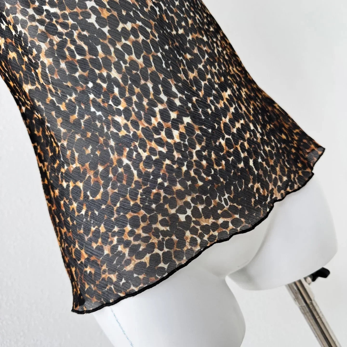 Women's 100% Silk Leopard Print Camisole - Strapless Lace Trim Tank Top Summer 2025