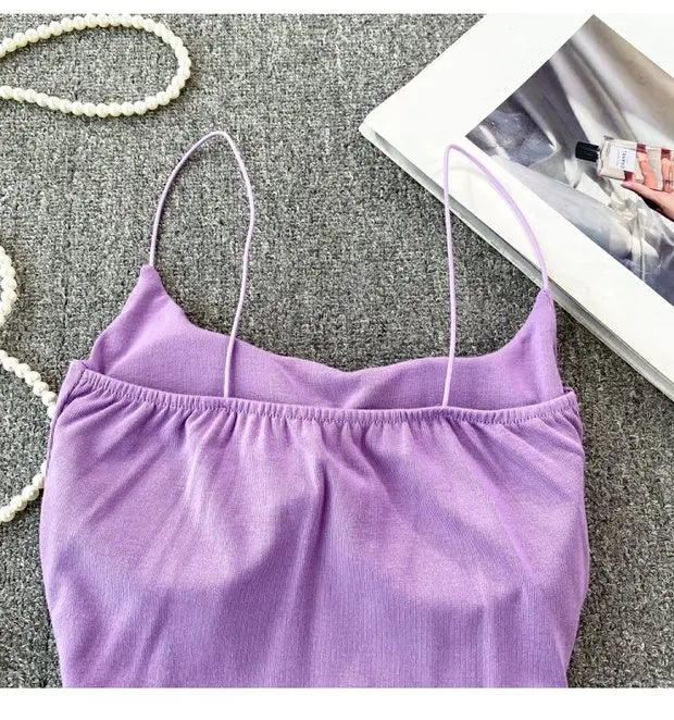 Women's Backless Tank Top - Pure Desire Slim Fit Bustier Base Layer for Ages 18-24